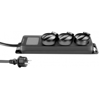 Adam Hall Accessories 8747 IP 3 - 3-Outlet Power Strip with IP44 Rating