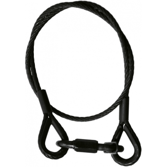 Adam Hall Accessories S 45062 B - Safety Rope 4 mm with Screw Link, 0.6 m, black