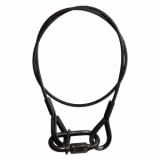 Adam Hall Accessories S 56 102 B - Black 5 mm Safety Rope with 2 x Thimble Eyes, 1 m and Quick Link