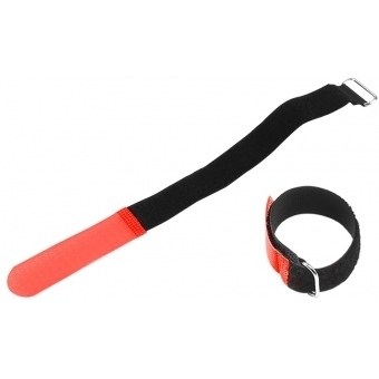 Adam Hall Accessories VR 2530 RED - Hook and Loop Cable Tie 300 x 25 mm red