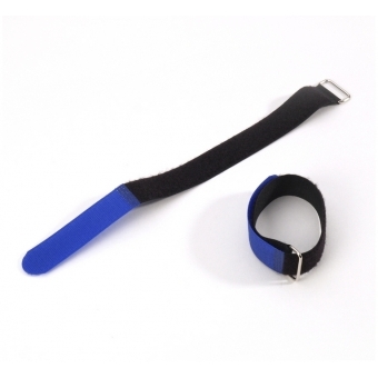 Adam Hall Accessories VR 4040 BLU - Hook and Loop Cable Tie 400 x 38 mm blue