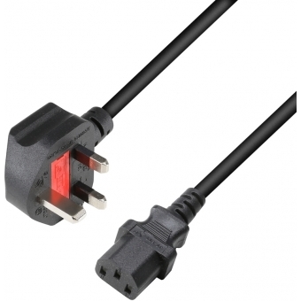 Adam Hall Cables 8101 KB 0150 GB - Power Cord BS1363/A - C13 1,0 mm² 1,5 m UK