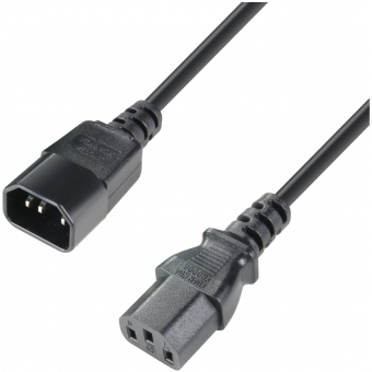 Adam Hall Cables 8101 KC 0100 - Extension Cable C13 - C14 1 m