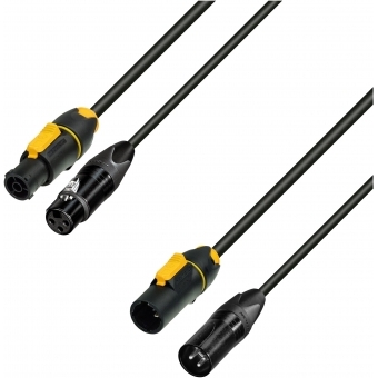 Adam Hall Cables 8101 PSDP 0500 N - Power & DMX Cable PowerCon True In & XLR female to PowerCon Out & XLR male 5 m