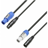 Adam Hall Cables 8101 PSDT 0500 - Power & DMX Cable Power Twist In & XLR female to Power Twist Out & XLR male 5m