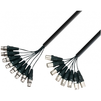 Adam Hall Cables K3 L8 MF 0500 - Multicore Cable 8 x XLR male to 8 x XLR female 5 m