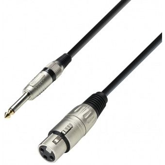 Adam Hall Cables K3 MFP 0100 - Microphone Cable XLR female to 6.3 mm Jack mono 1 m