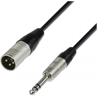 Adam Hall Cables K4 BMV 0600 - Microphone Cable REAN XLR Male to 6.3 mm Jack Stereo 6 m