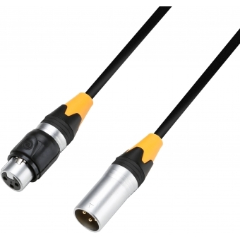 Adam Hall Cables K 4 DMF 2000 IP 65 - DMX AES/EBU Cable 3-pol XLR male to XLR female IP65 20 m