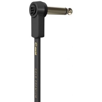 Adam Hall Cables K4 IRR 0030 FLM - Flat Audio Cable, 6.3 mm Mono Gold Plug, 0.3 m #8