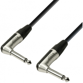 Adam Hall Cables K4 IRR 0600 - Instrument Cable REAN 6.3 mm angled Jack mono to 6.3 mm angled Jack mono 6 m