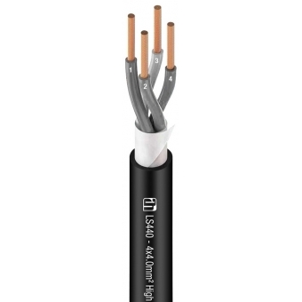 Adam Hall Cables K4 LS 440 - Speaker Cable 4 x 4.0 mm² black