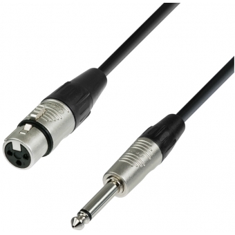 Adam Hall Cables K4 MFP 0500 - Microphone Cable REAN XLR female to 6.3 mm Jack mono 5 m
