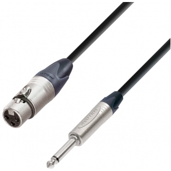 Adam Hall Cables K5 MFP 1000 - Microphone Cable Neutrik XLR female to 6.3 mm Jack mono 10 m