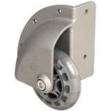 Adam Hall Hardware 37500 S - Corner Mount Castor with soft Wheel 75 mm
