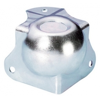 Adam Hall Hardware 41261 - Ball Corner Medium Cranked 30 mm with integrated Corner Brace 42,5 mm with Stacking Dimple