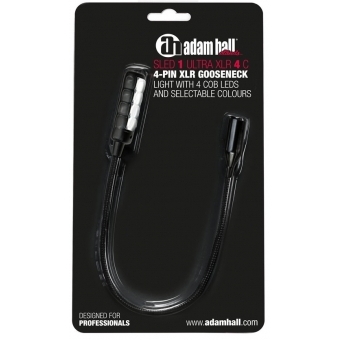 Adam Hall Stands SLED 1 ULTRA XLR 4 C - 4-pin XLR Gooseneck Light with 4 COB LEDs and selectable colours #7
