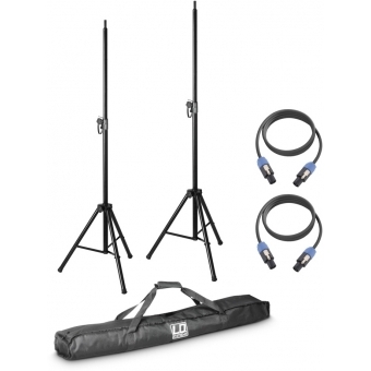 LD Systems DAVE 8 SET 2 - Set 2 x suport boxe cu geantă de transport + 2 x cablu boxe de 5m pentru sistemele DAVE 8