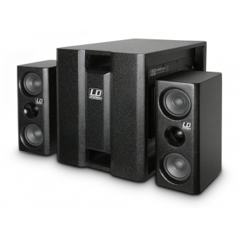 LD Systems DAVE 8 XS - Sistem PA 2.1 compact activ 350 W/ Negru