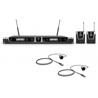 LD Systems U505 BPL 2 - Sistem de microfon wireless cu 2 x bodypack și 2 x microfon Lavalier/ 584 - 608 MHz