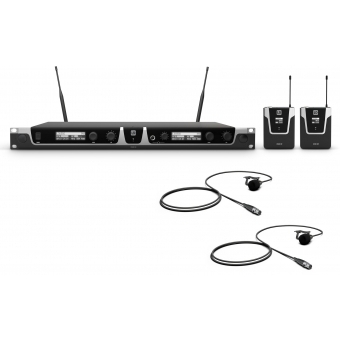 LD Systems U506 BPL 2 - Sistem de microfon wireless cu 2 x bodypack și 2 x microfon Lavalier/ 655 - 679 MHz