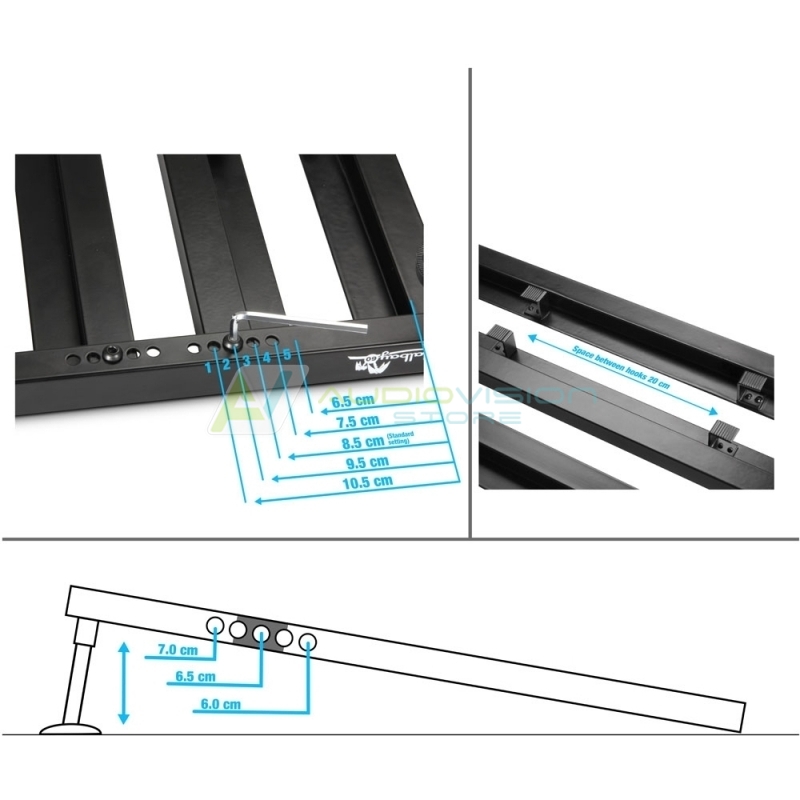 Palmer PEDALBAY® 60 - Lightweight Variable Pedalboard with