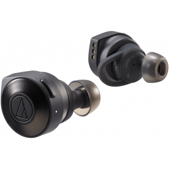 Audio-Technica ATH-CKS5TW - Casti wireless In Ear Bluetooth, Microfon, Autonomie 15 ore, Negru