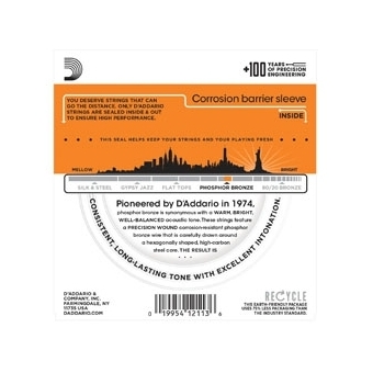 Corzi chitara acustica D'addario EJ15 Ph. Bronze Ex.Light 10-47 #2