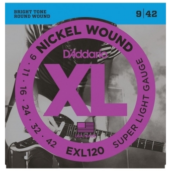 Corzi chitara electrica D'addario EXL120 Super Light 09-42