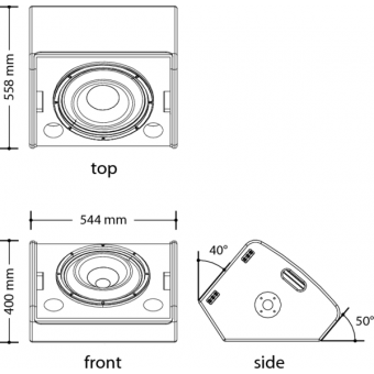 TOURING15MP - Stage monitor, cx 2-way (15'Nd LF+1.4'Nd HF ) 400/800W AES/P 8Ohm, 130dB SPL #3