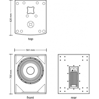 TOURING18SA - Active subwoofer, D-class 1500W  amp+DSP, (18'Nd LF), 134dB SPL #4