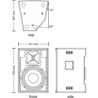 FUSION12P - Loudspeaker 2-way (12' LF+1' HF) 300/600W AES 8Ohm, 129dB SPL #5