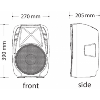IKOS8P - Loudspeaker 2-way (8' LF+1' HF) 120/240W AES/Peak 8Ohm, ABS box, 114dB SPL #4