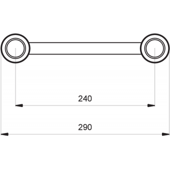 SF30500B - Flat section 29 cm truss, extrude tube 50x2mm, FCF5 included, L.500cm,BK #4