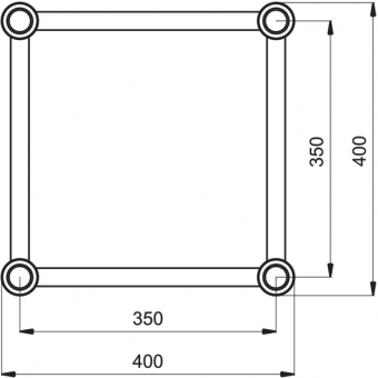 HQ40150 - Square section 40 cm Heavy Truss, extrude tube Ø50x3mm, FCQ5 included, L.150cm #3