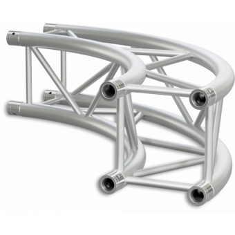 SQ30C600B - Square section 29 cm circle truss, tube 50x2mm, 4x FCQ5 included, D.600cm,BK