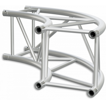 SQ40C500B - Square section 40 cm circle truss, tube 50x2mm, 4x FCQ5 included, D.500,BK