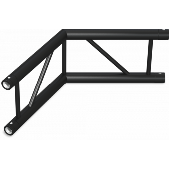 SF30L2120HB - 2-way corner for SF30 Series, extrude tube 50x2mm,FCF5 included,120°,Horiz.,BK #16