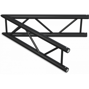 SF30L2120HB - 2-way corner for SF30 Series, extrude tube 50x2mm,FCF5 included,120°,Horiz.,BK #4