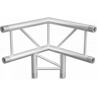SF30L3H - 3-way L corner for SF30 Series, extrude tube 50x2mm, 2x FCF5 included, Horiz.