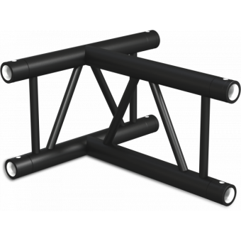 SF30T3HB - 3-way T joint for SF30 Series, extrude tube 50x2mm, 2x FCF5 included, Horiz., BK #2
