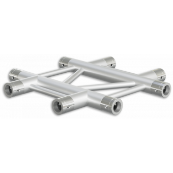 SF30X4H - 4-way X joint for SF30 Series, extrude tube 50x2mm, 2x FCF5 included, Horiz.