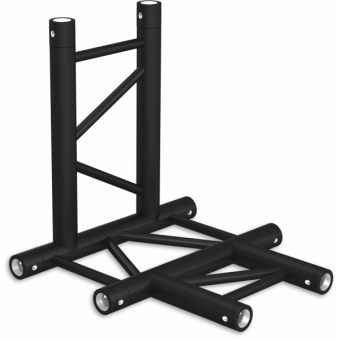 SF30T4HB - 4-way T joint for SF30 Series, extrude tube 50x2mm,2x FCF5 included,Horiz.,BK #2