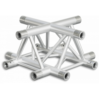 ST30X4LDB - 4-way X joint for ST30 Series, tube 50x2mm, 2x FCT5 included, Left, V.Down,BK