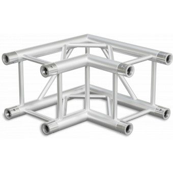 HQ30L2120B - 2-way corner for HQ30 Series, extrude tube 50x3mm, FCQ5 included, 120°,BK