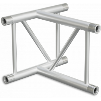 SF40T3VB - 3-way T joint for SF40 Series, extrude tube 50x2mm,2x FCF5 included,Vert.,BK