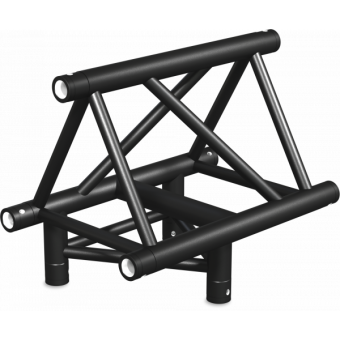 ST40T3LDB - 3-way T joint for ST40 Series, tube 50x2mm, 2x FCT5 included,Left,V.Down,BK #4