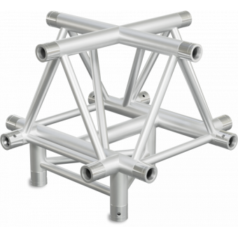 ST40X5UB - 5-way X joint for ST40 Series, extrude tube 50x2mm, 2x FCT5 included, V.Up,BK