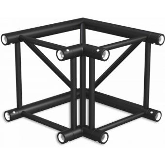 HQ40L2120B - 2-way corner for HQ40 Series, extrude tube 50x3mm, FCQ5 included, 120°,BK #2
