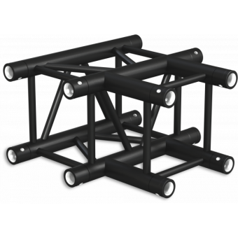 HQ30T3B - 3-way T joint for HQ30 Series, extrude tube 50x3mm, 2x FCQ5 included, BK